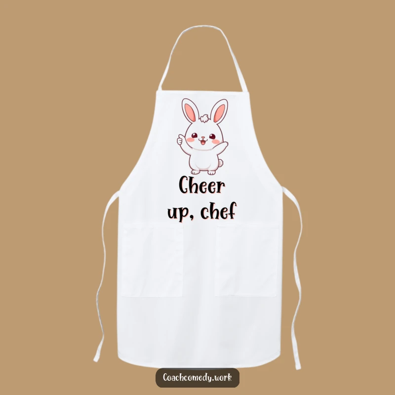 Funny Kawaii Rabbit Apron: Cheerful Cooking Fun, Perfect Kitchen Gift!