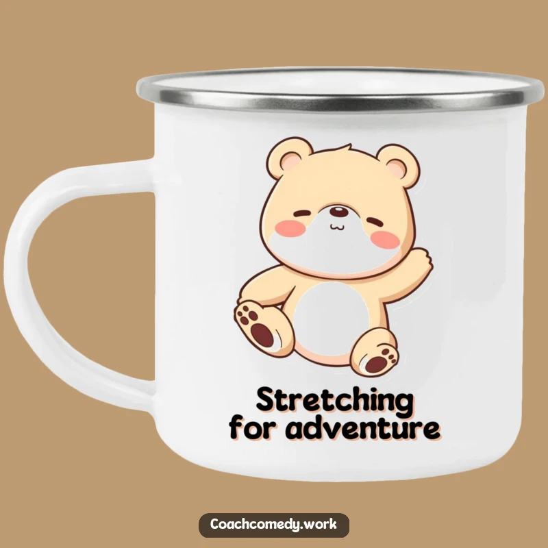 Funny Kawaii Bear Camping Mug: Trail Ready Zen, A Hilarious Funny Gift for Outdoor Yogis!