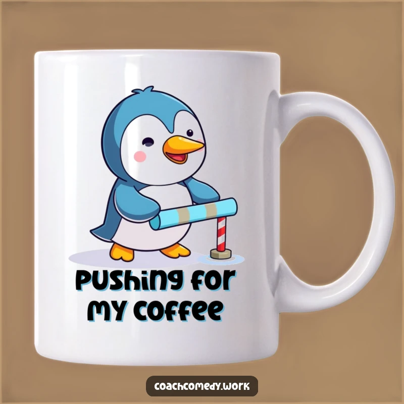 Funny Kawaii Penguin Goal Marker Mug: Hilarious Gift for Go-Getters