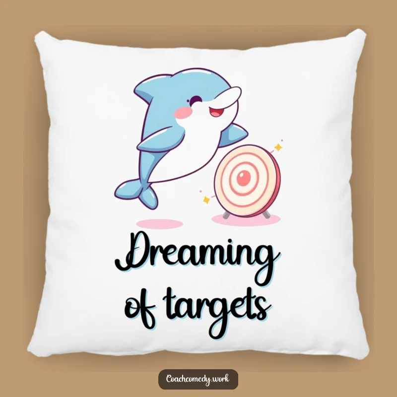 Funny Kawaii Dolphin Pillow: Dream Big, A Whimsical Funny Gift for Cozy Joy!