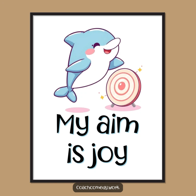Funny Kawaii Dolphin Digital Art: Playful Pursuit, A Versatile Funny Gift for Instant Joy!
