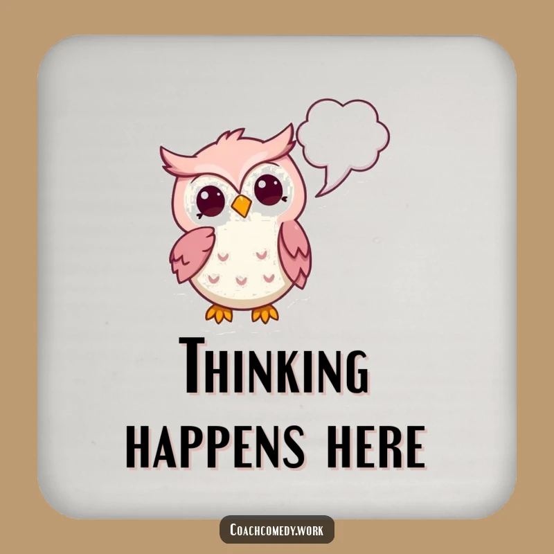 Funny Kawaii Owl Art Coaster - Thoughtful Protection, Cute & Humorous Gift