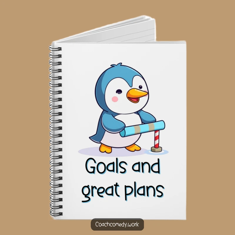 Funny Kawaii Penguin Notebook: Organize Your Goals with Determined Flair
